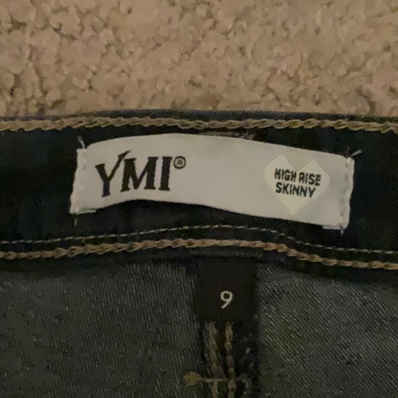 Ymi high rise skinny jeans size 9 stripes red white - Picture 3 of 4